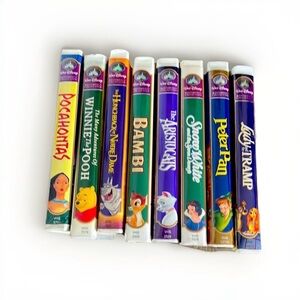 Disneys Masterpiece Collection Vintage VHS Tapes Qty 8 as Shown in photo